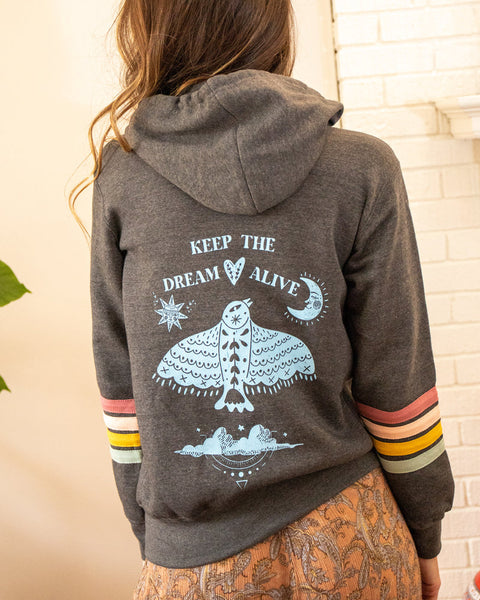 KEEP THE DREAM ALIVE ~ Zip Hoodie With Stripes & Heart (5 @ $35 ea)