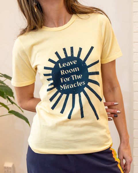 LEAVE ROOM FOR MIRACLES ~ Lavender Garment Dyed Unisex Tee (5 @ $19 ea)