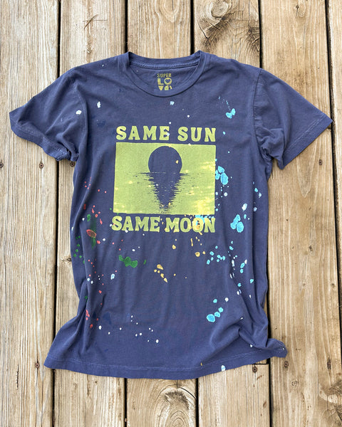 SAME SUN, SAME MOON ~ Navy Unisex Splatter Tee (5 @ $23 ea)